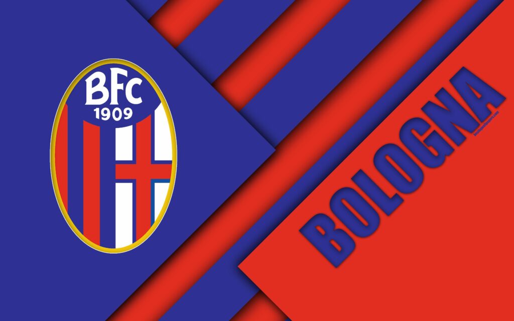 Download wallpapers Bologna FC, logo, k, material design, football