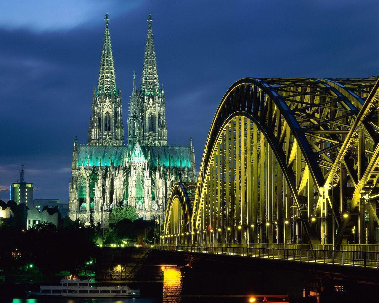 Free Bridge To Gothic Church Wallpapers, Free Bridge To Gothic