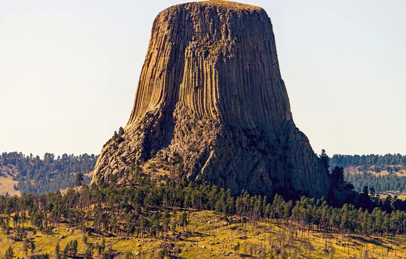 Wallpapers Wyoming, USA, monument, Devils Tower, natural monument