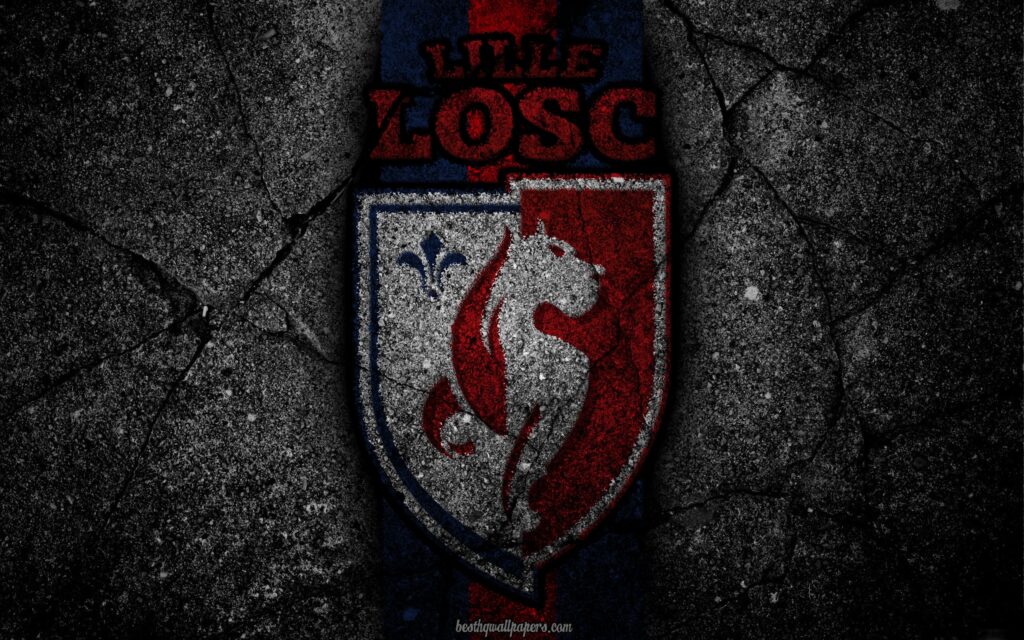 Download wallpapers Lille, logo, art, Liga , soccer, Lille OSC