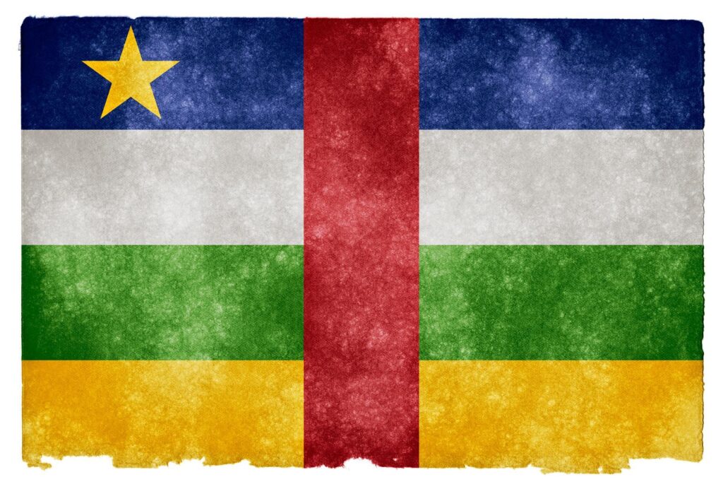 Free photo Central African Republic Grunge Flag