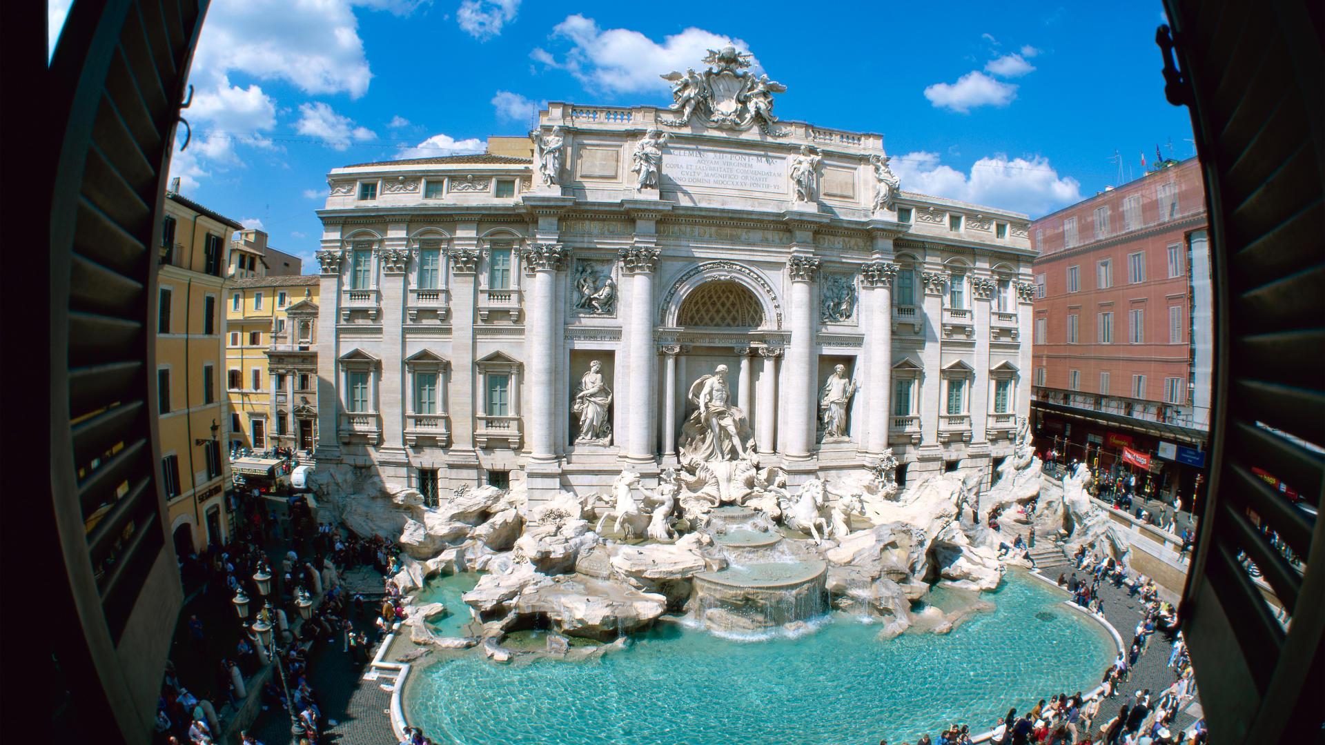2K Wallpapers trevi fountain old city rome, Desk 4K Backgrounds