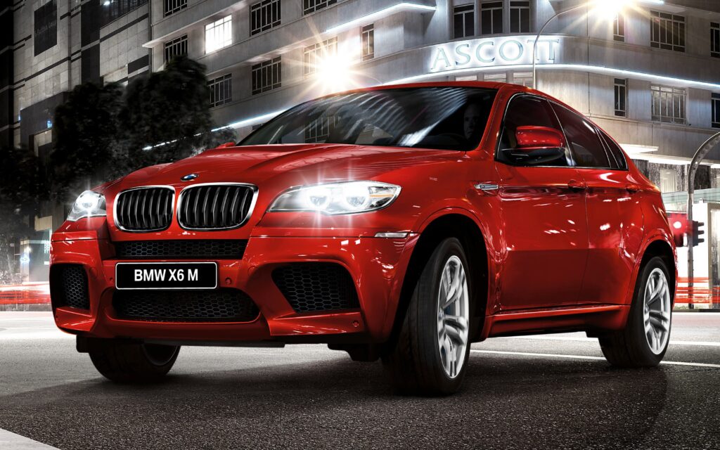 Download Wallpapers Bmw x, Bmw, Red, Side view Ultra HD