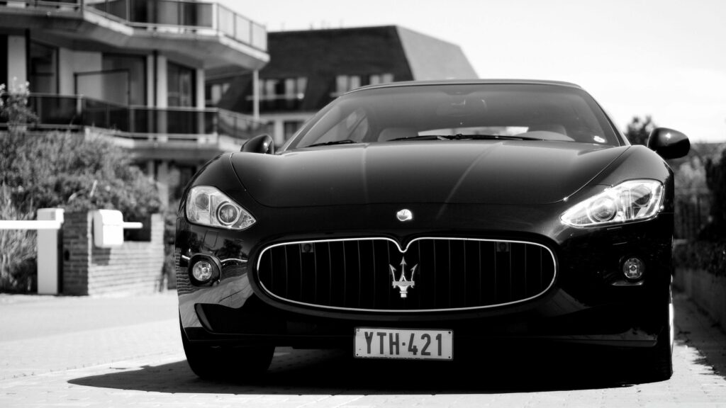 Maserati Gran Turismo Black and White ❤ K 2K Desk 4K Wallpapers for