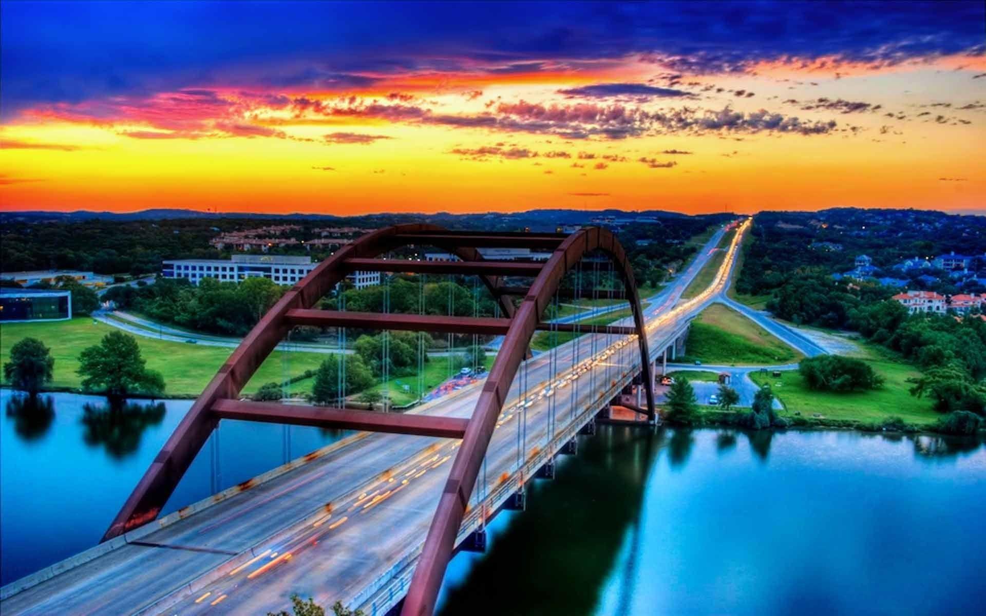 Austin bridges cityscapes best widescreen backgrounds awesome