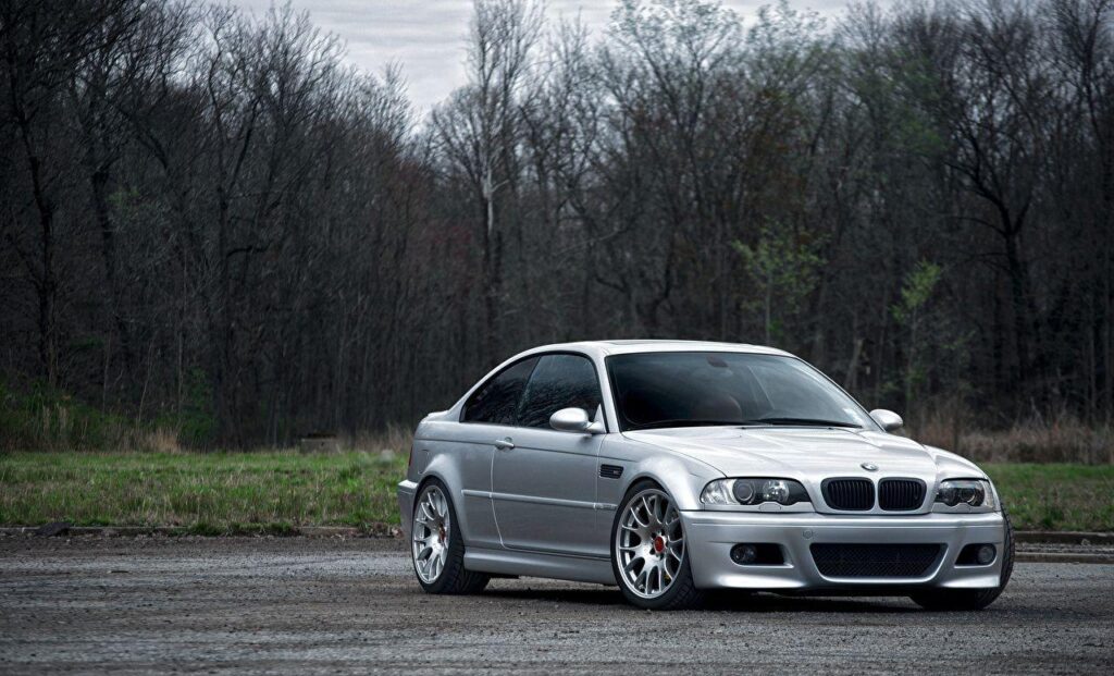 Wallpaper BMW E M silver frontside automobile