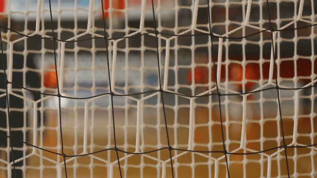 Futsal backgrounds with goalie net Stock Video Footage
