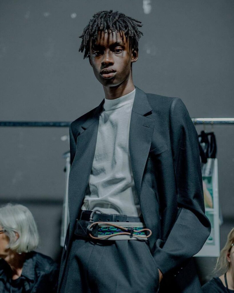 Abdulaye Niang by Yann Morrison Backstage @lanvinofficial for