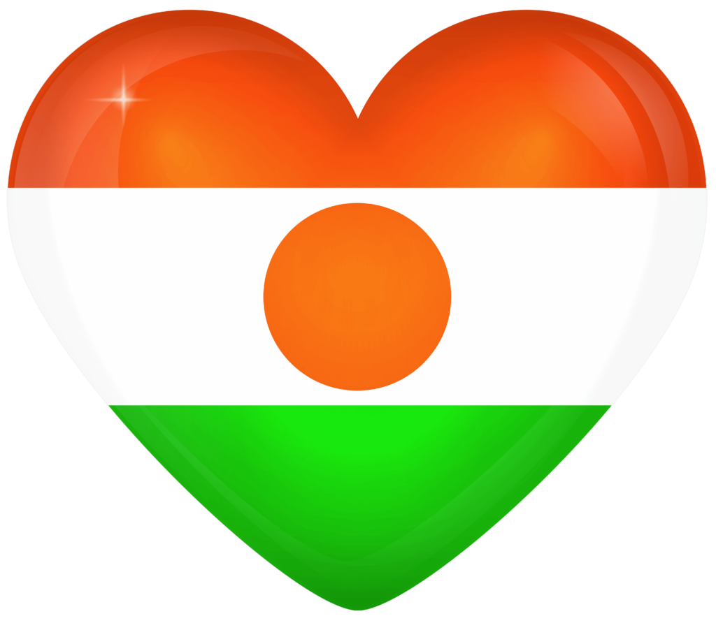 Niger Large Heart Flag