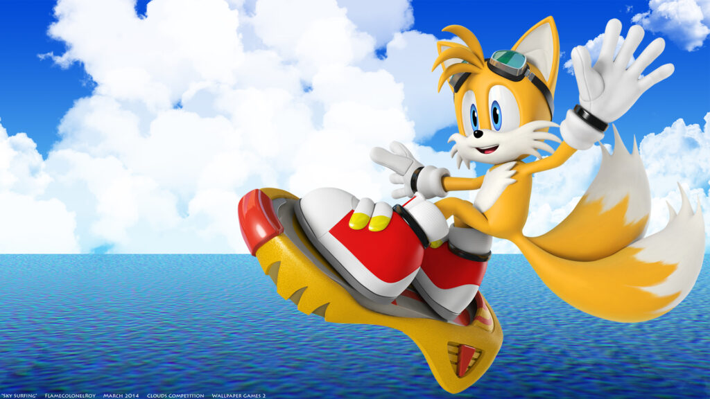 Sonic the Hedgehog Wallpaper Sky Surfing