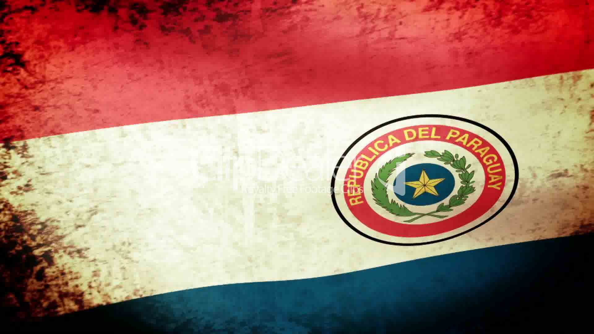 Paraguay Flag Waving, grunge look Royalty