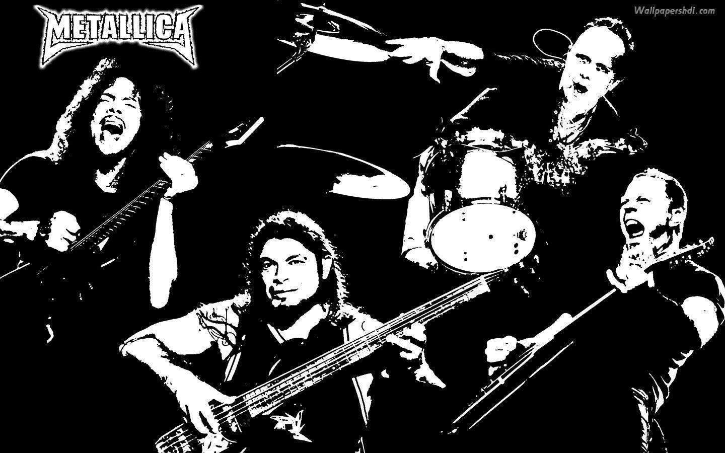 Metallica Group Artist Rendering 2K Wallpapers
