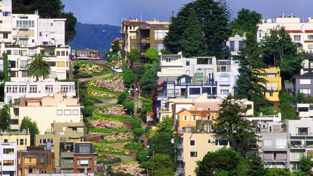 Lombard Street,San Francisco,California wallpapers