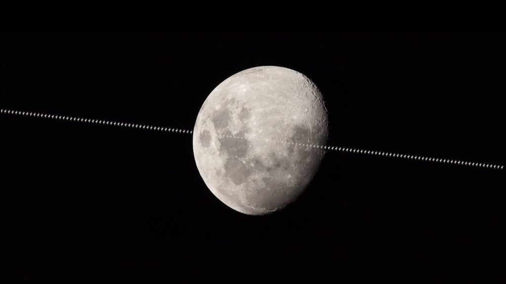 ISS crosses the moon’s face