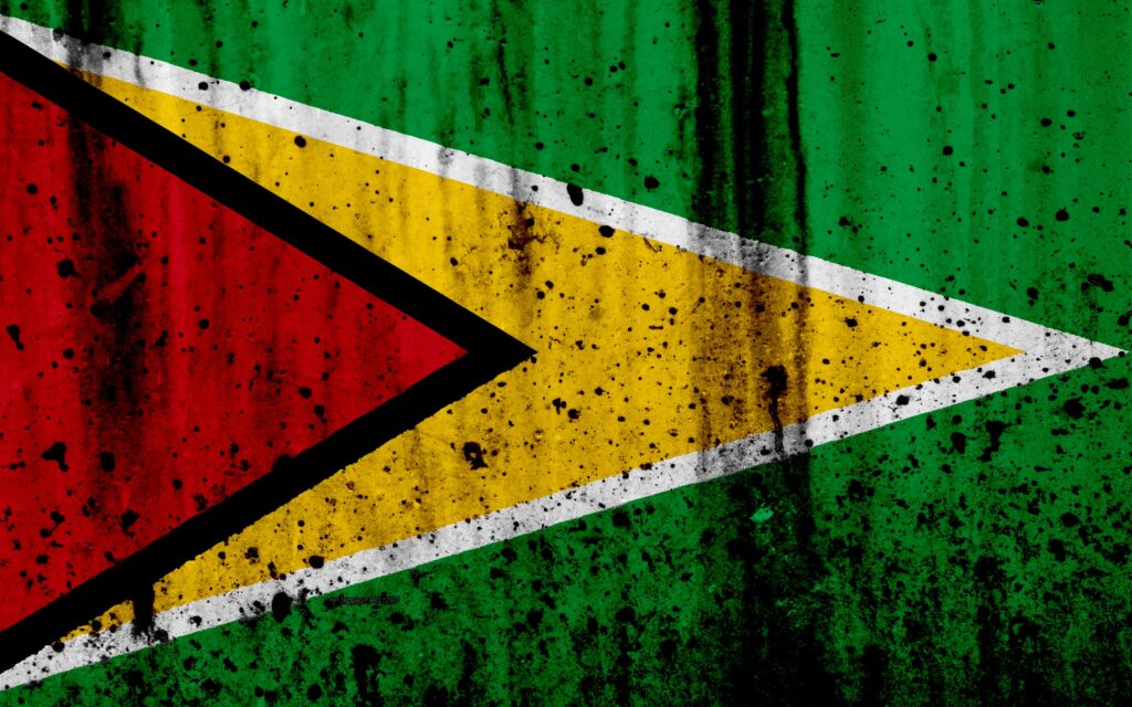 Download wallpapers Guyana flag, к, grunge, South America, flag of