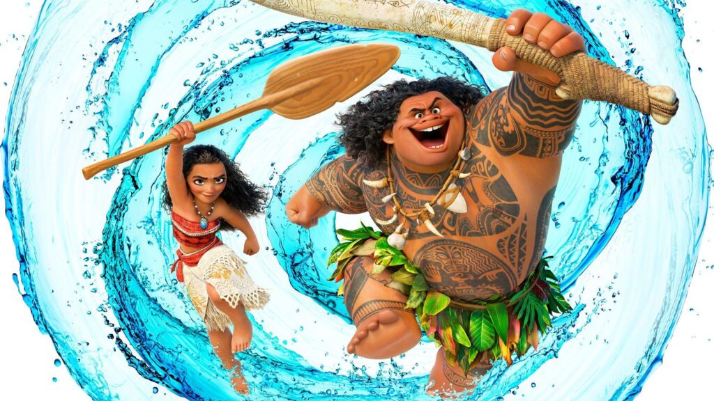 Moana and Maui Disney Movie Wallpapers