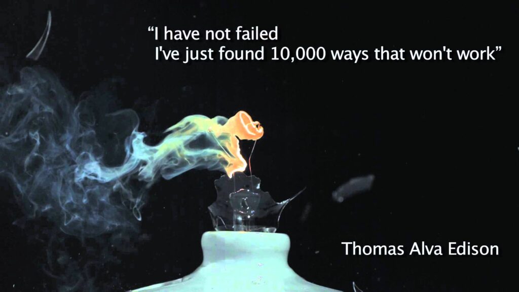 Thomas Alva Edison quote about failure