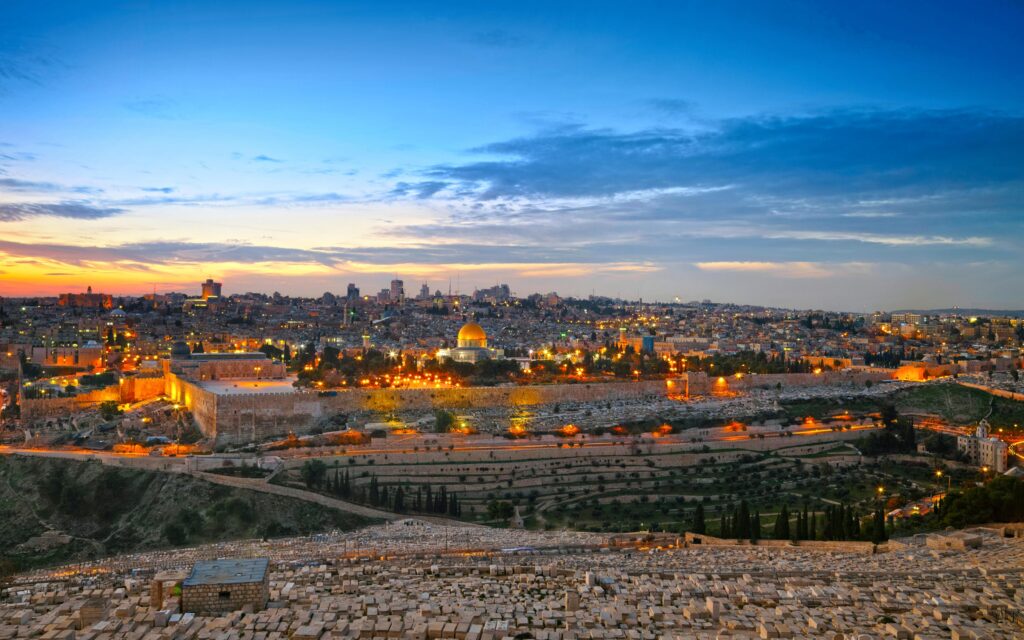 Wallpapers Israel Jerusalem HDRI Sky night time Cities