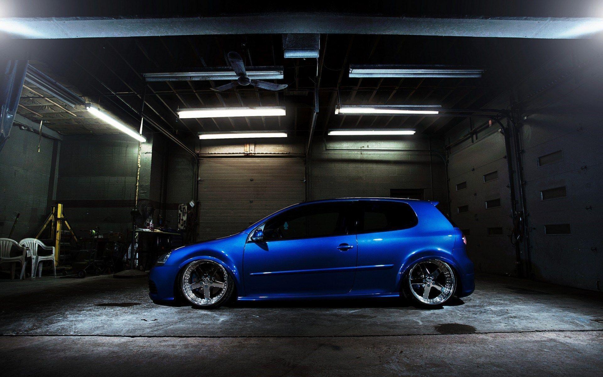 Volkswagen Golf GTI Blue 2K Wallpapers
