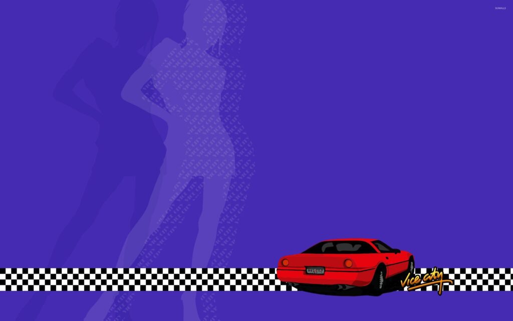 Red car in Grand Theft Auto Vice City wallpapers
