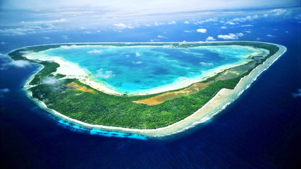 Coral Reefs Sea Gilbert Kiribati Paradisiac Blue Beach Lagoon