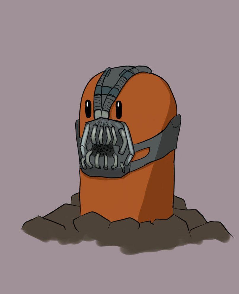 Diglett with Bane mask by bubblesx