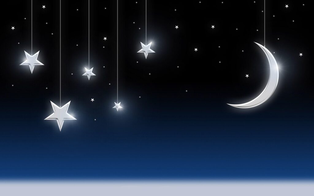 Night Sky Stars Moon Wallpapers