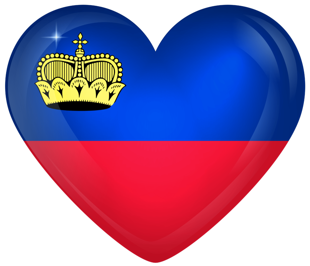 Liechtenstein Heart Flag