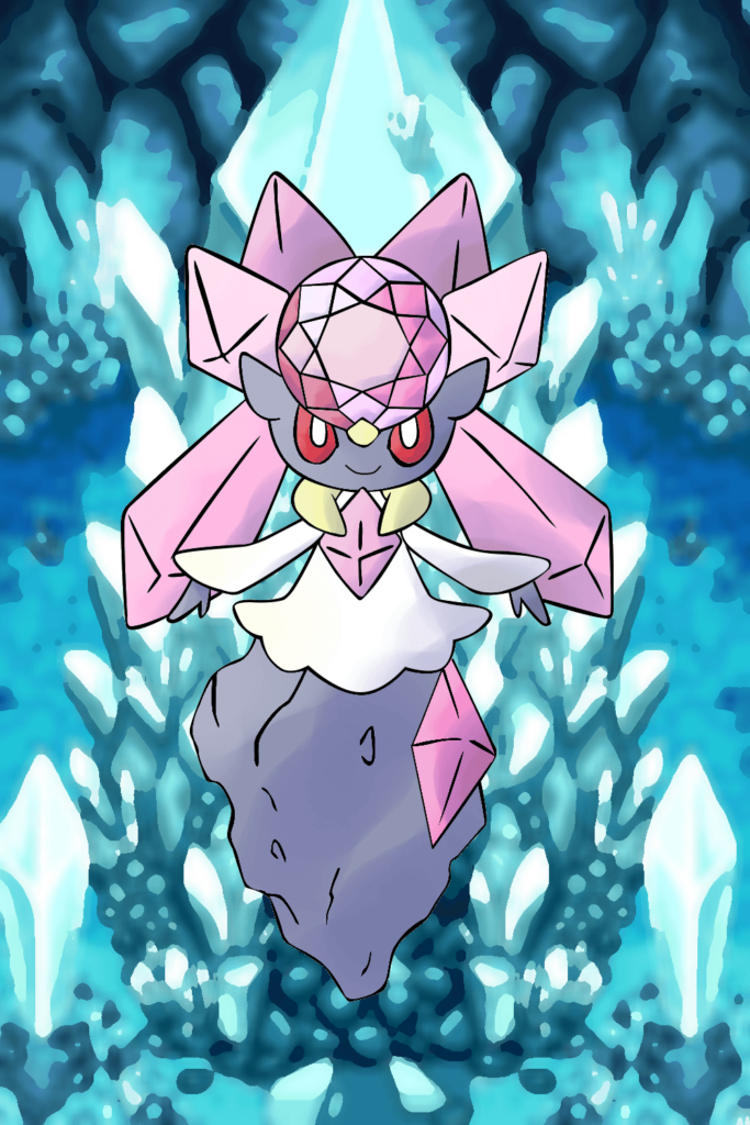 Diancie In Crystal Cave by fakemon