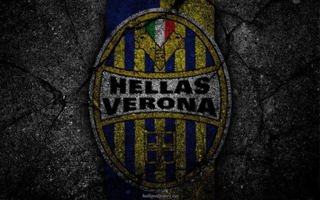 Download wallpapers Hellas Verona, logo, art, Serie A, soccer