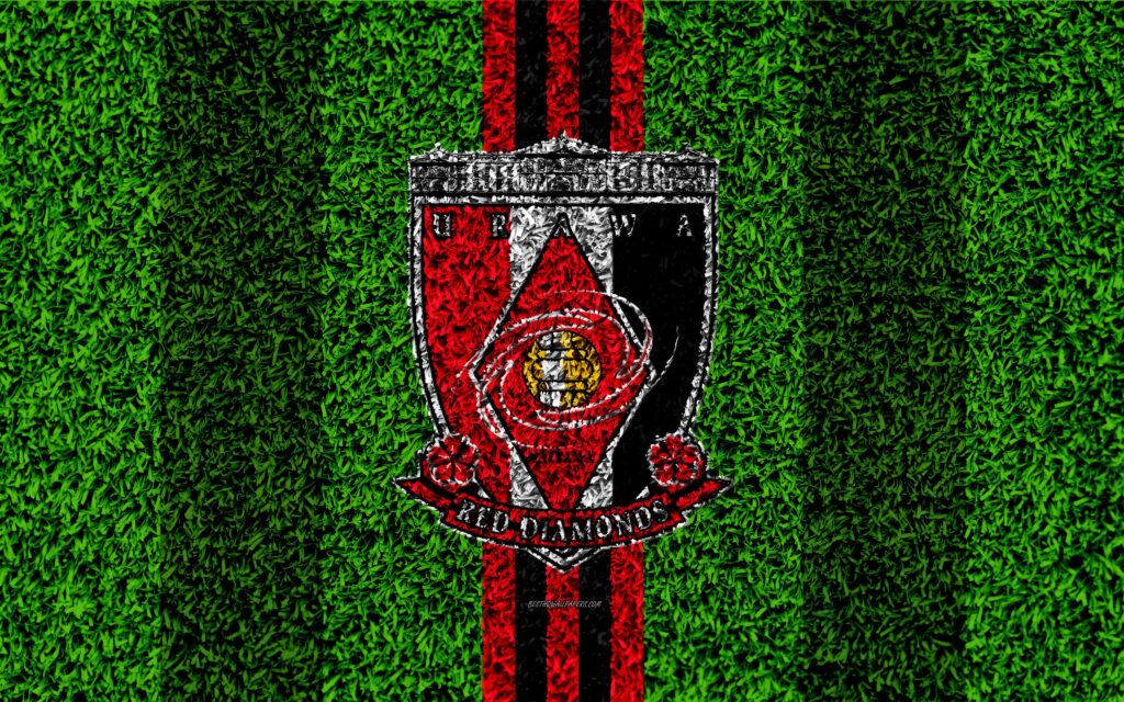 Download wallpapers Urawa Red Diamonds FC, k, logo, football lawn