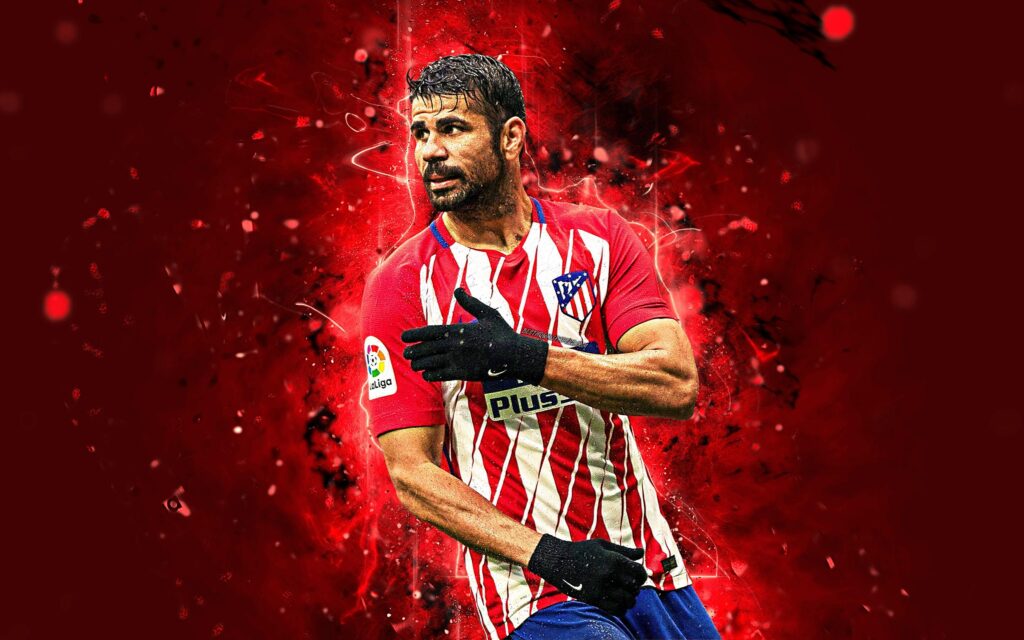 Download wallpapers Diego Costa, k, abstract art, football