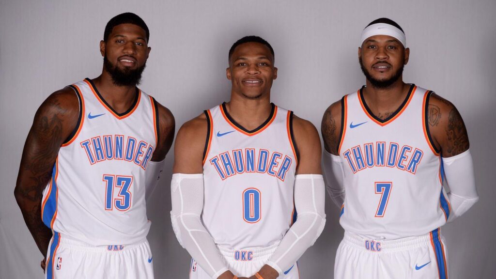 Carmelo, Westbrook, Paul George now have their own OKC Snapchat