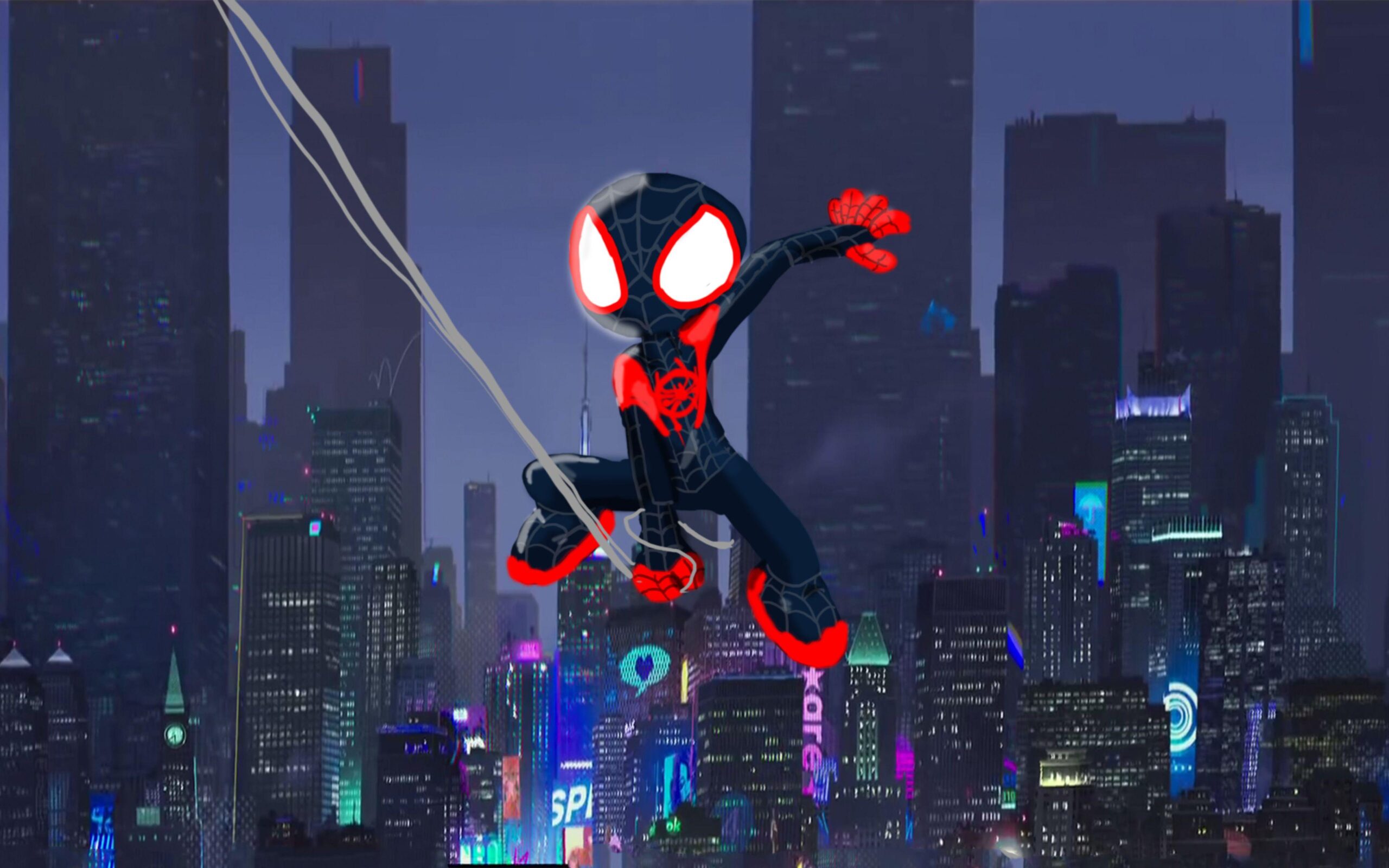 SpiderMan Into The Spider Verse Movie Artwork k 2K k