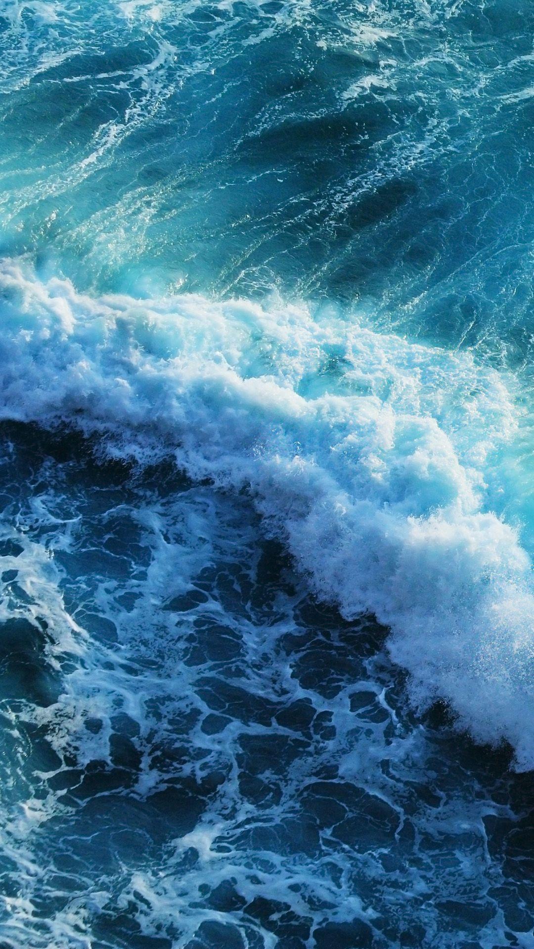 Beautiful blue waves iphone plus wallpapers