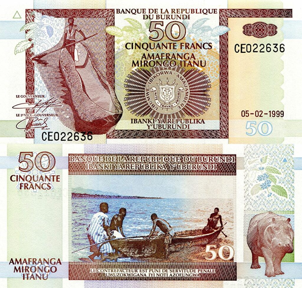 Wallpapers Banknotes francs Burundi Money