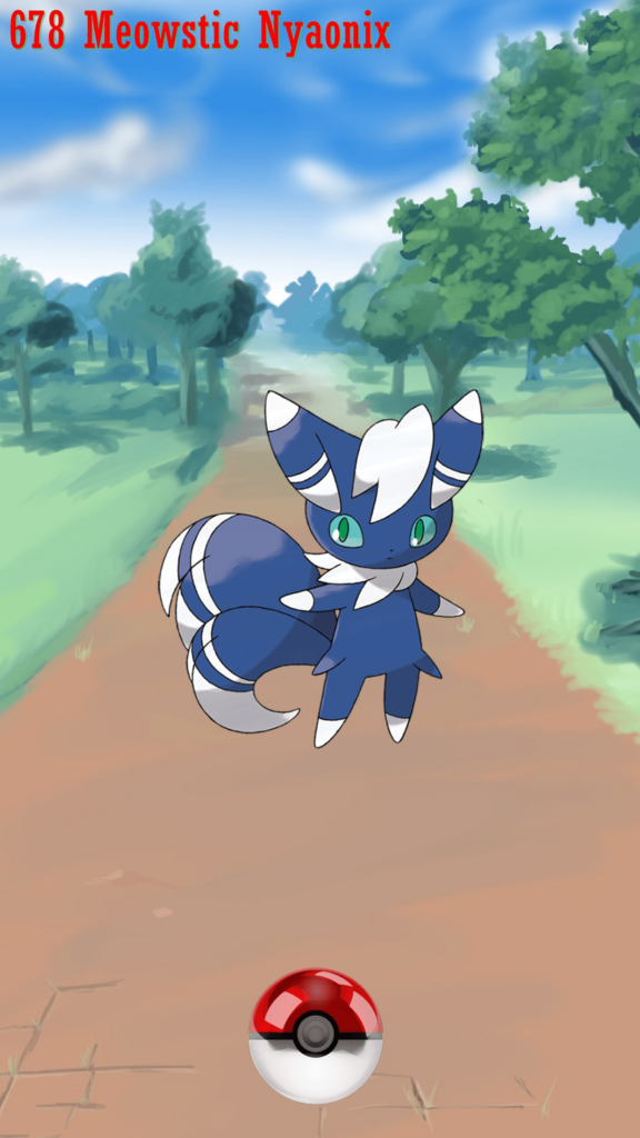 Street Pokeball Meowstic Nyaonix