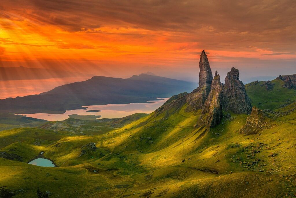 Isle of Skye Scotland mountains rocks lakes landscape wallpapers