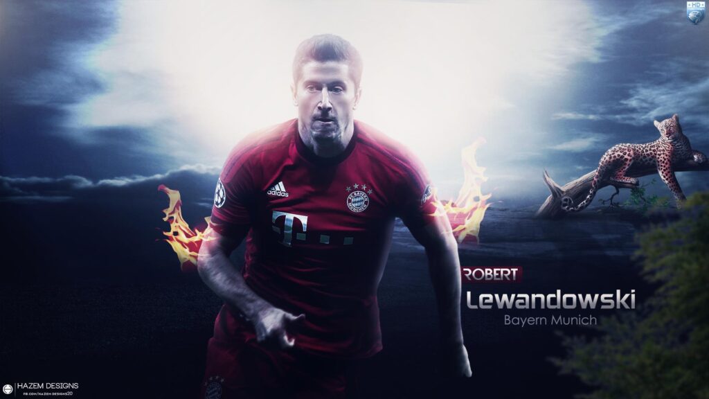 Robert Lewandowski wallpapers 2K Facebook cover • iPhones Wallpapers