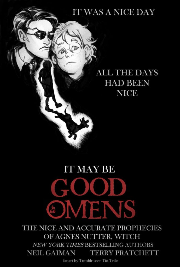 Speaking of “obscure old movie posters to redraw into Good Omens