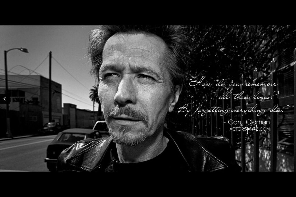 WALLPAPER Gary Oldman quote on acting with photo
