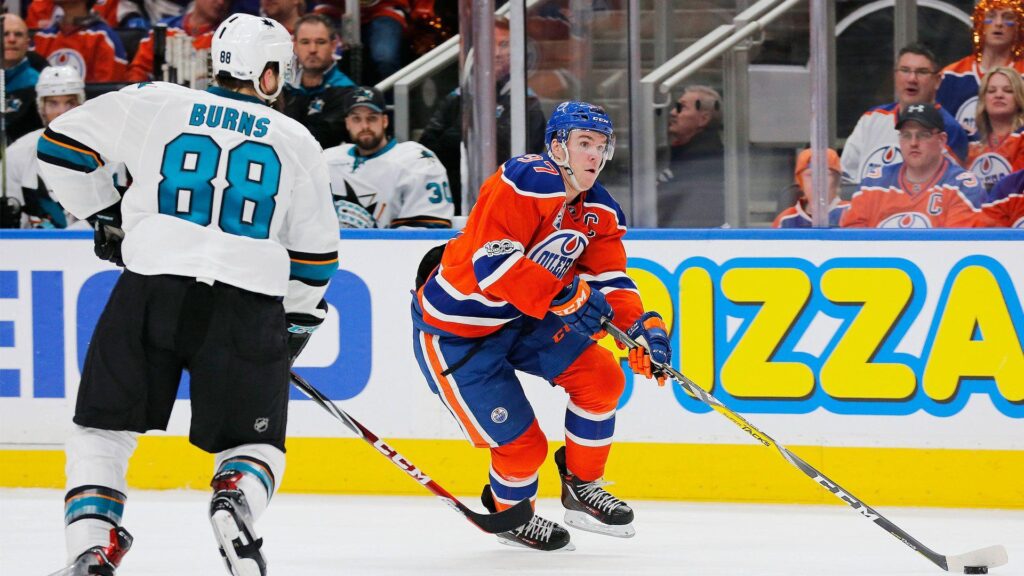 Brent Burns, Connor McDavid getting held in check