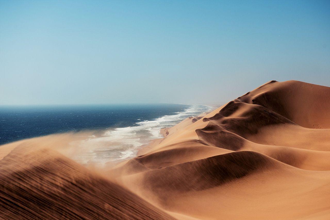 Namibia Kalahari Desert Sea Nature Sand Coast