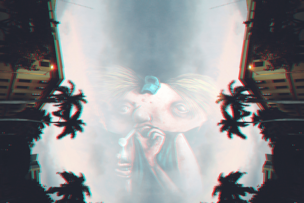 Hey Arnold!, Sky, Palm trees, Anaglyph D, Drugs Wallpapers HD