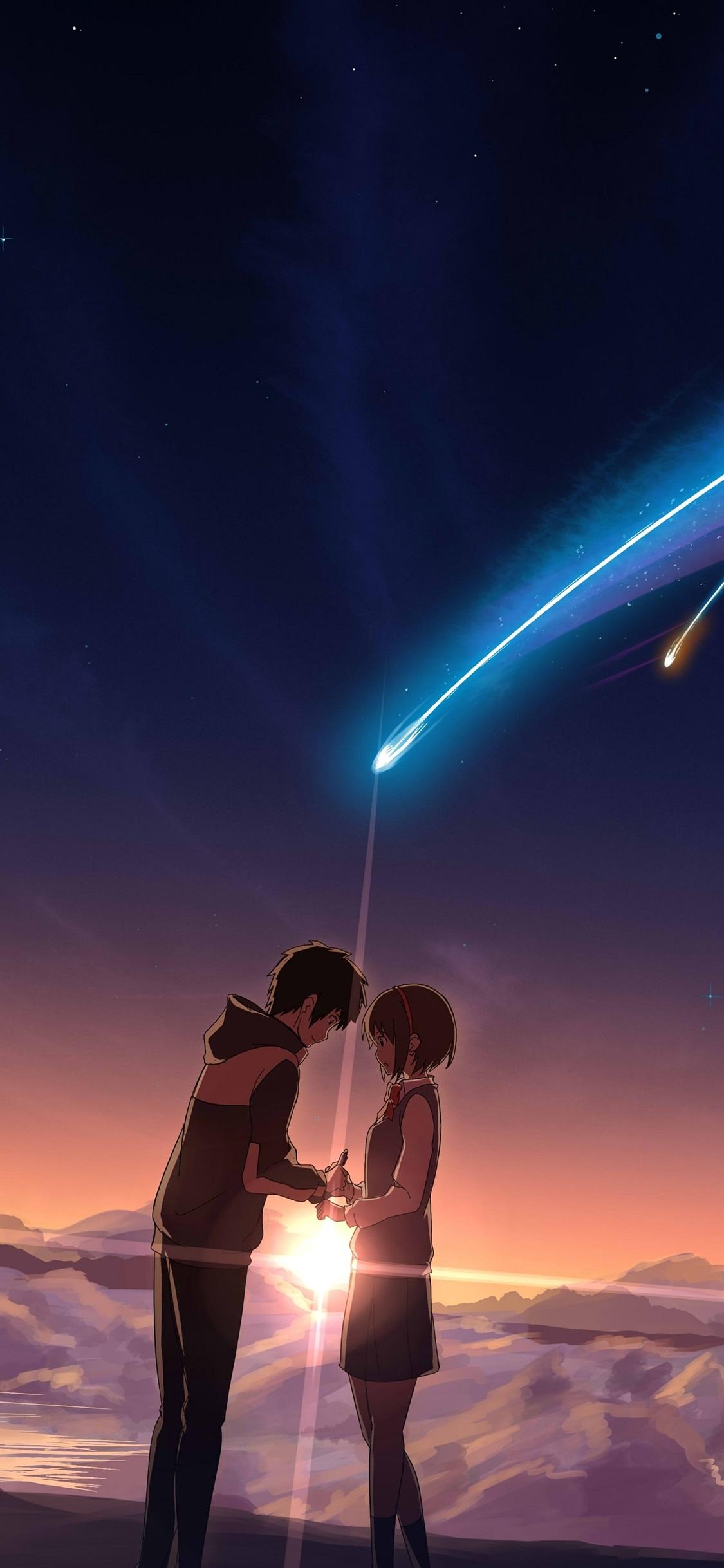 Your Name, beautiful meteor iPhone XS|X wallpapers