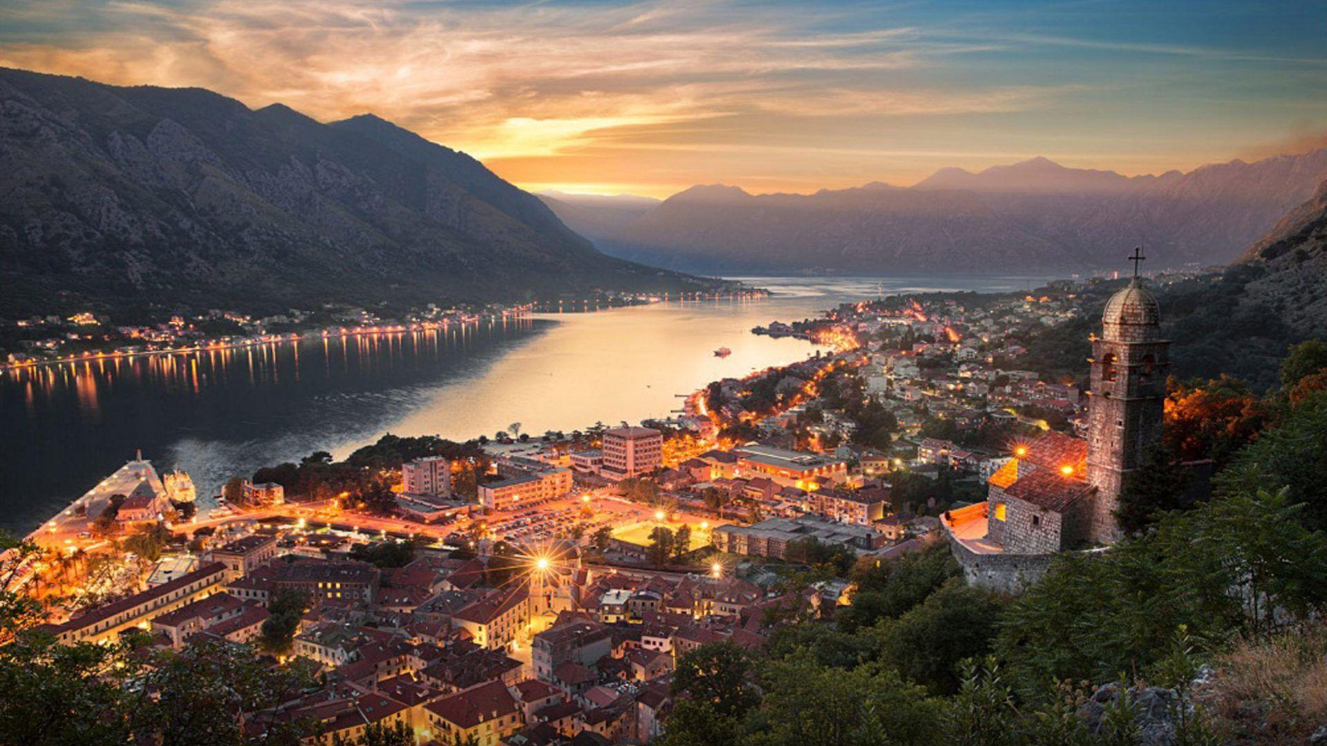 Montenegro City Kotor At Night Desk 4K Wallpapers 2K