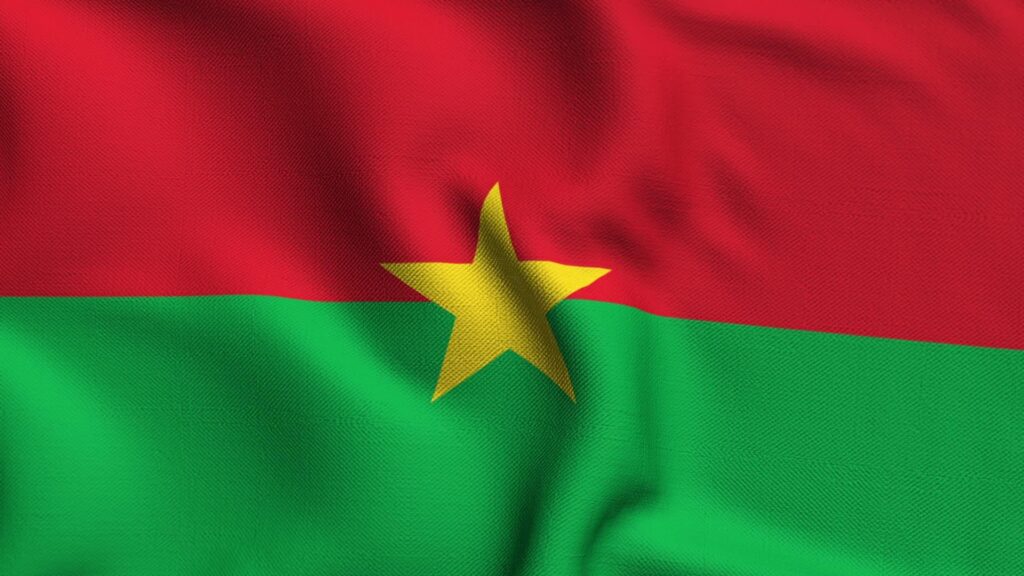 Video Burkina Faso Weave Textured Flag Loop –