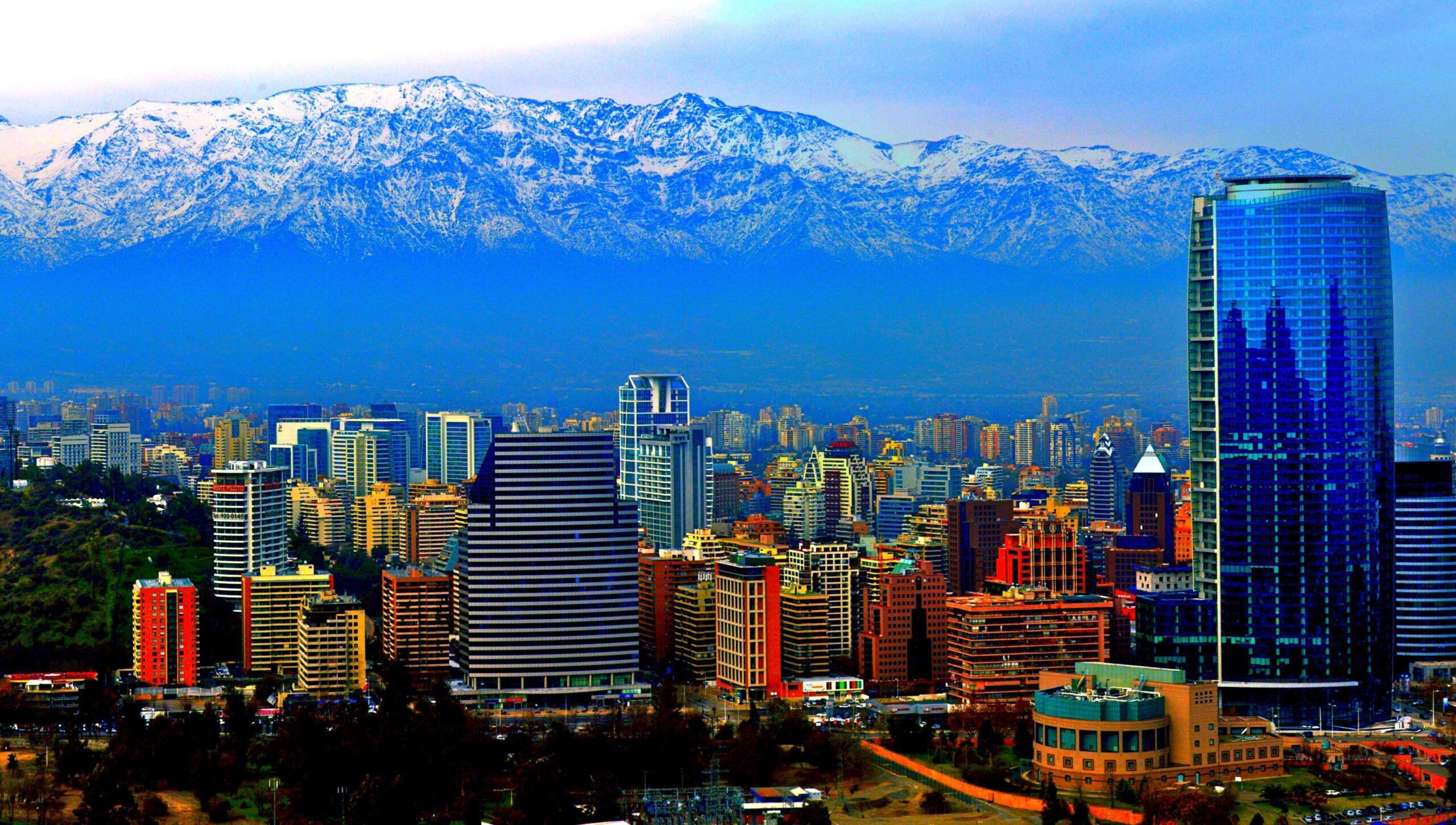 Panorama of the city of Santiago, Chile Desk 4K wallpapers