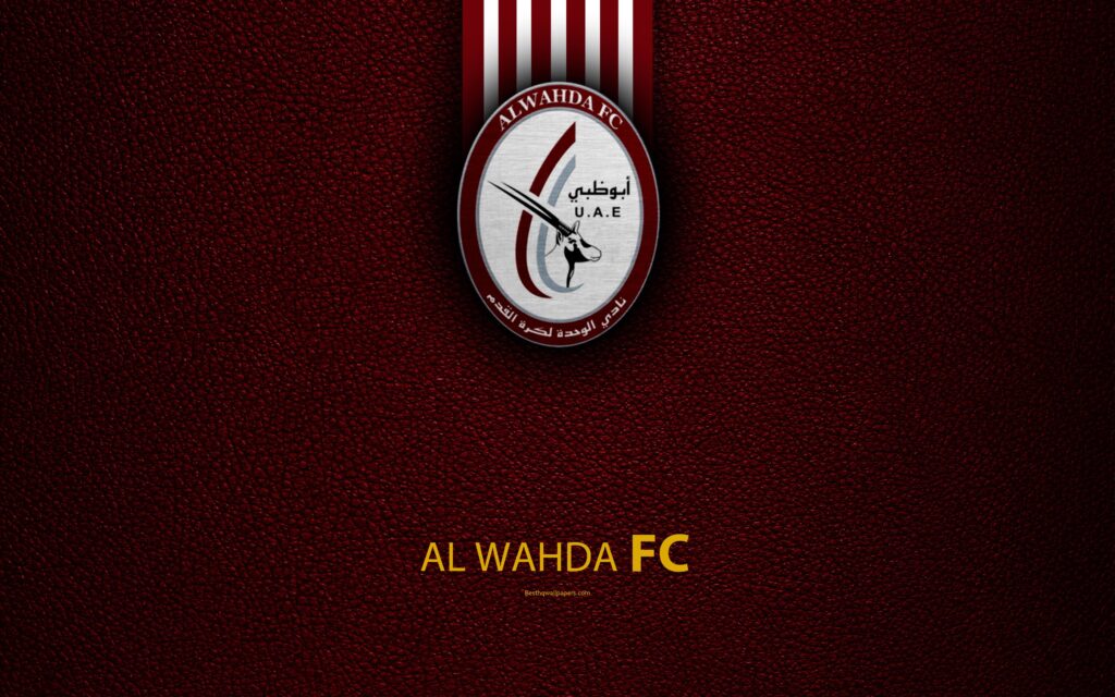 Download wallpapers Al Wahda FC, K, logo, football club, leather