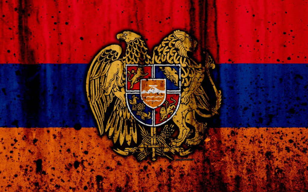 Download wallpapers Armenian flag, k, grunge, Asia, flag of Armenia